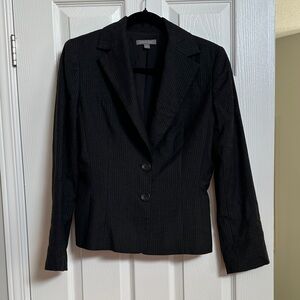 Wool & Cashmere Black Pinstripe Blazer